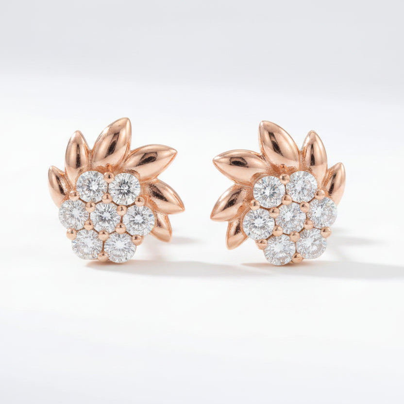 Golden Blossom Stud Earring