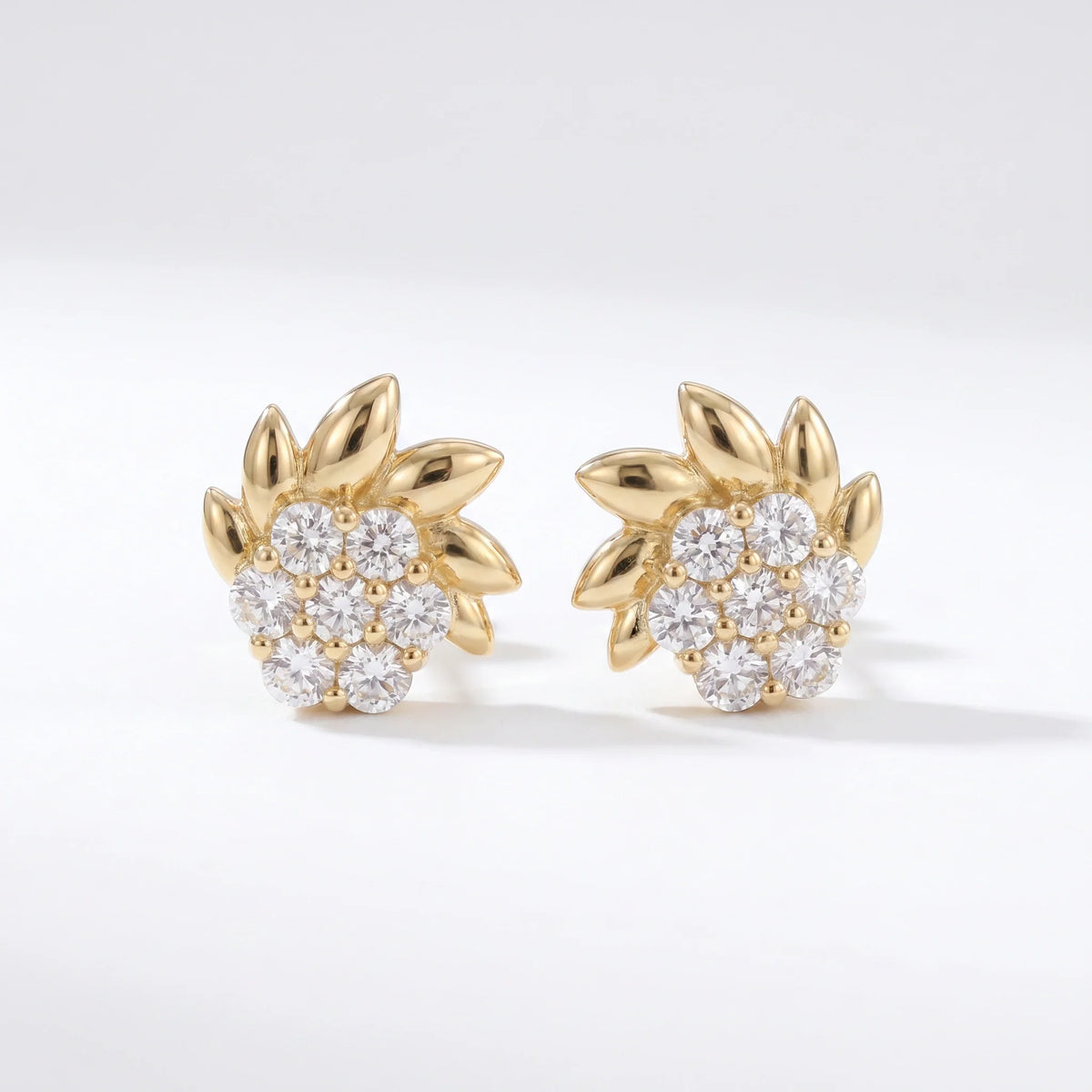 Golden Blossom Stud Earring