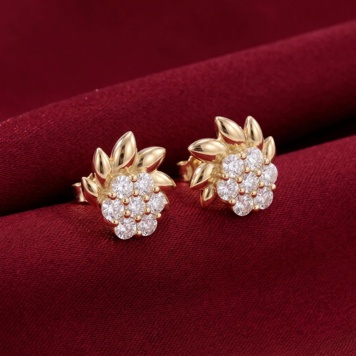 Golden Blossom Stud Earring