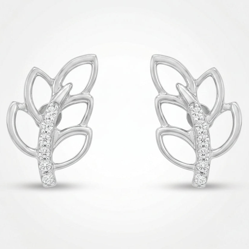 Gold Laurel Light Stud Earrings