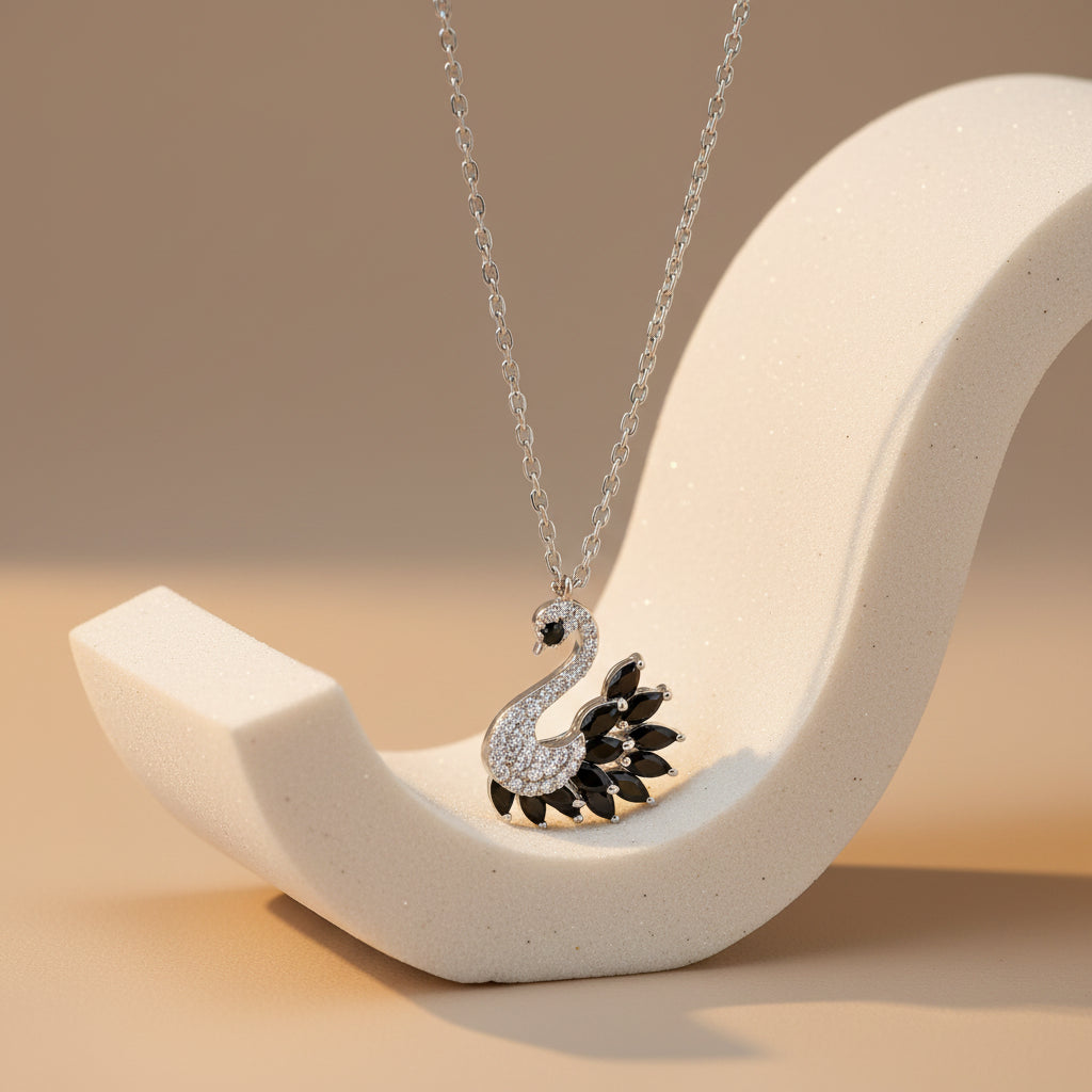 Midnight Swan Pendant