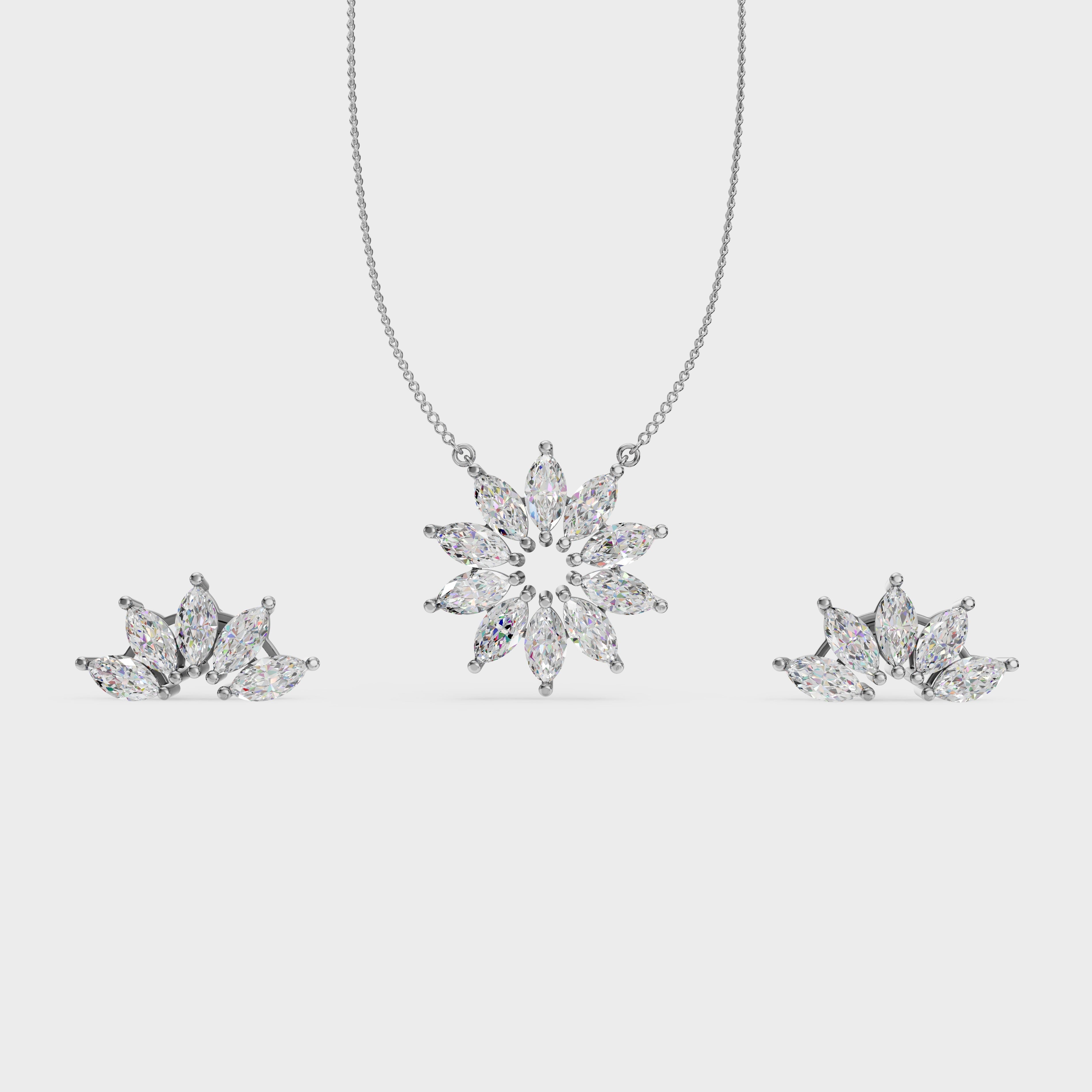 Flora Halo Pendant Set