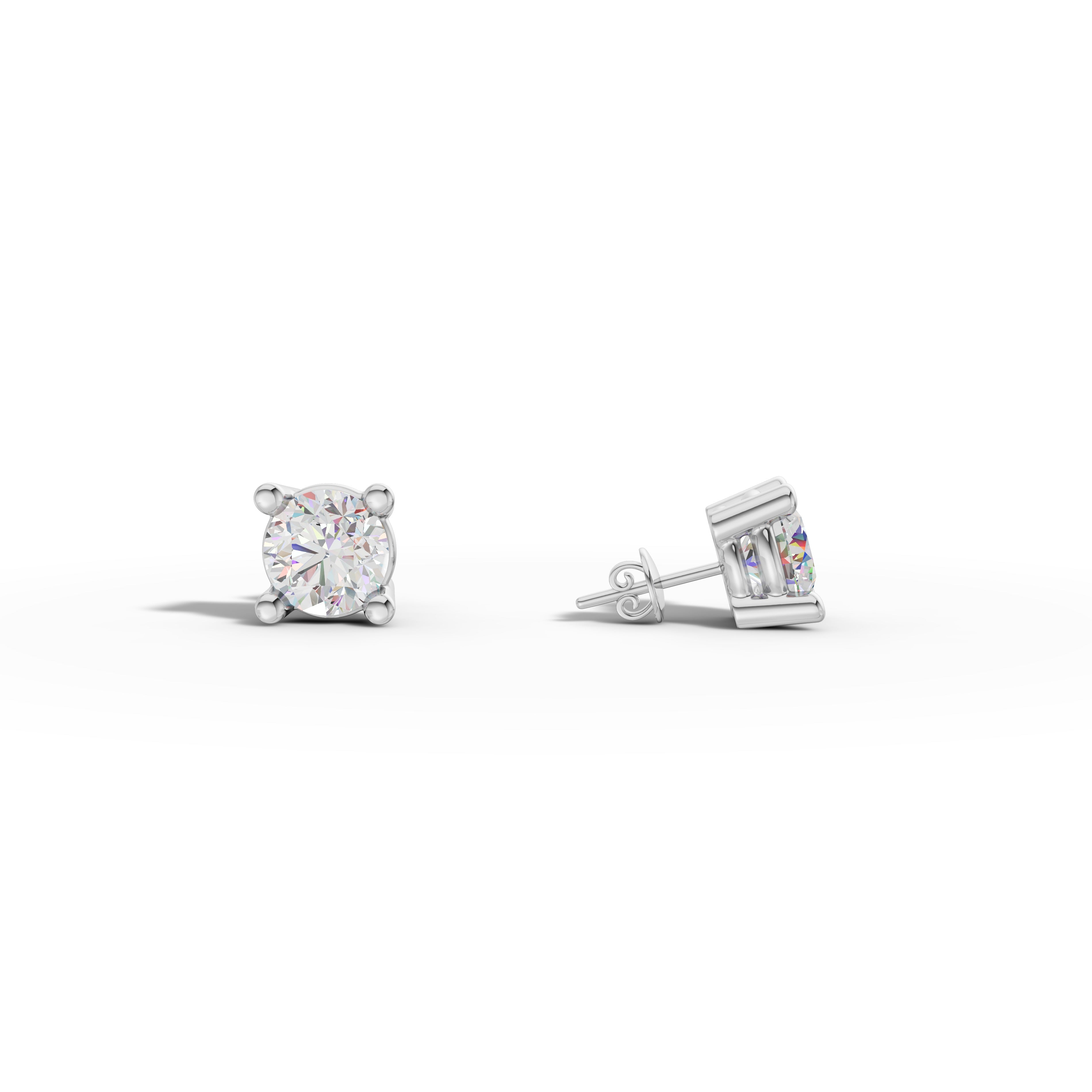 Round Solitaire Studs