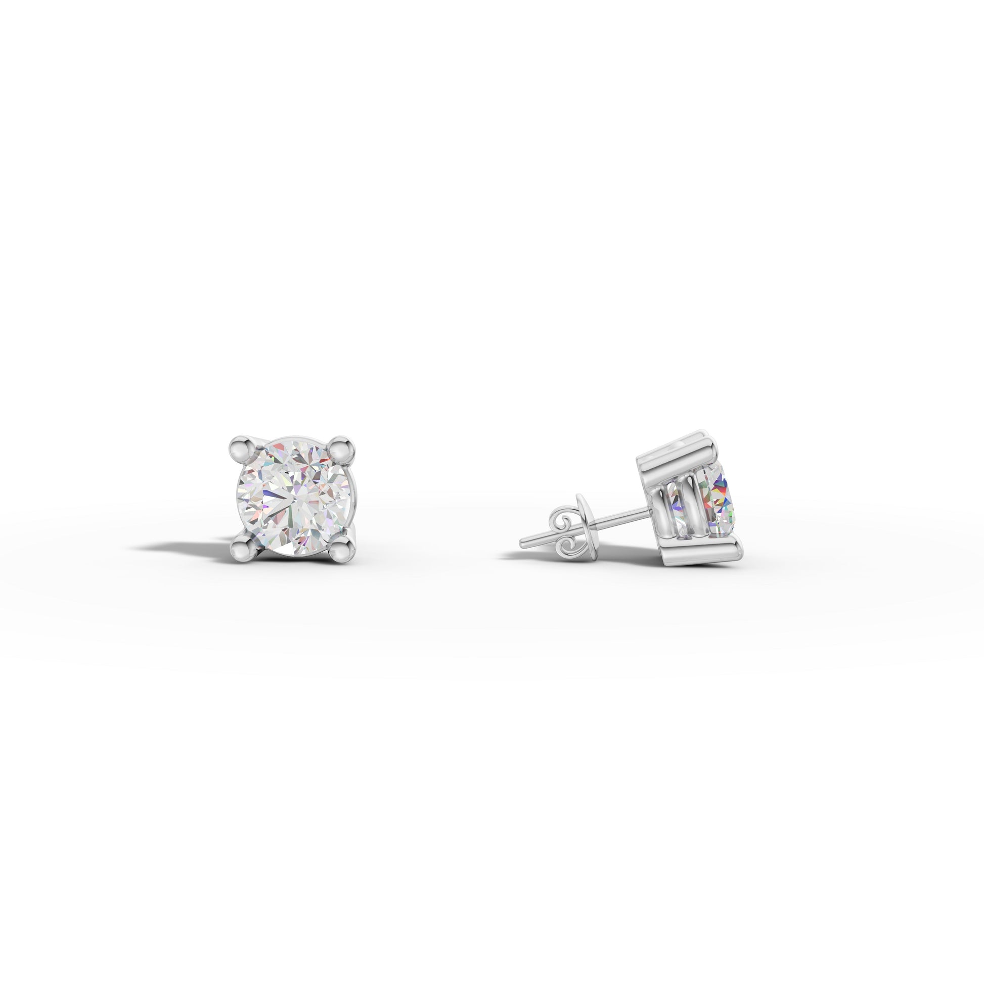 Round Solitaire Studs