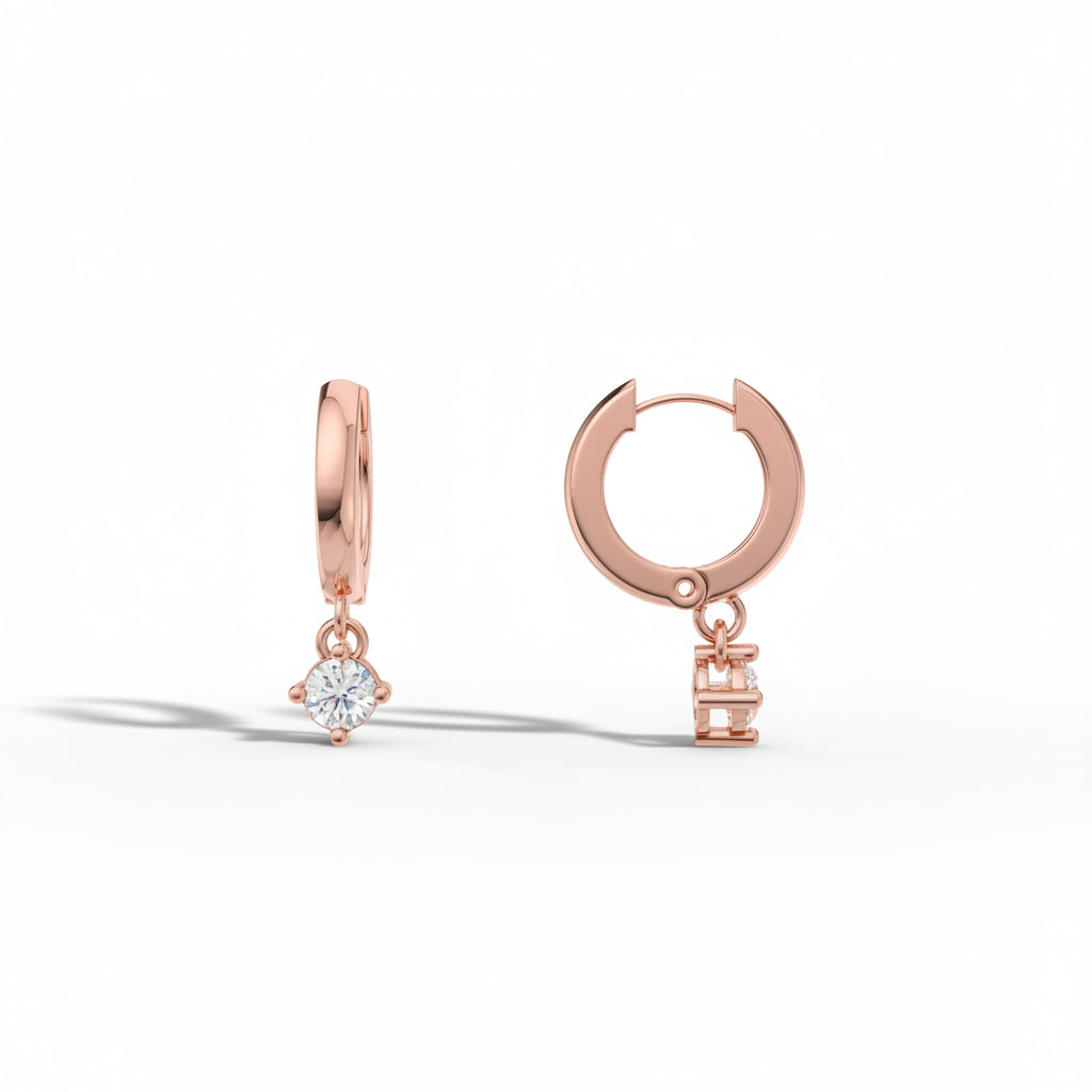 The Solitaire Drop earring