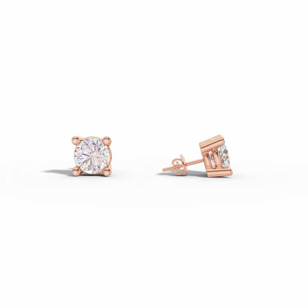 Round Solitaire Studs