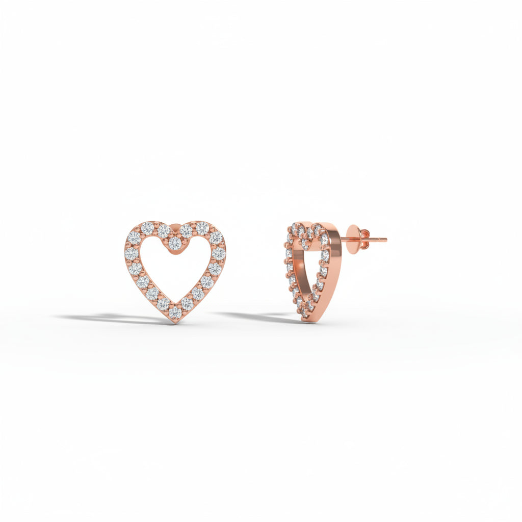 Heart Stud Earrings