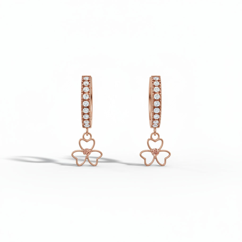 Flower Yellow Drop Earrings