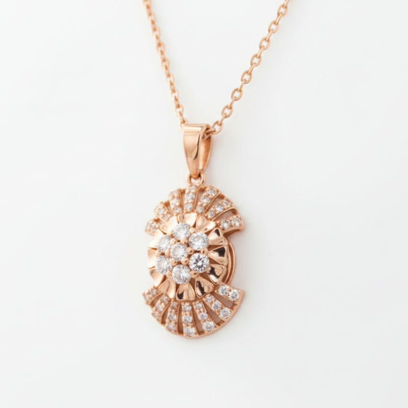 Gold Sunburst Cluster Pendant