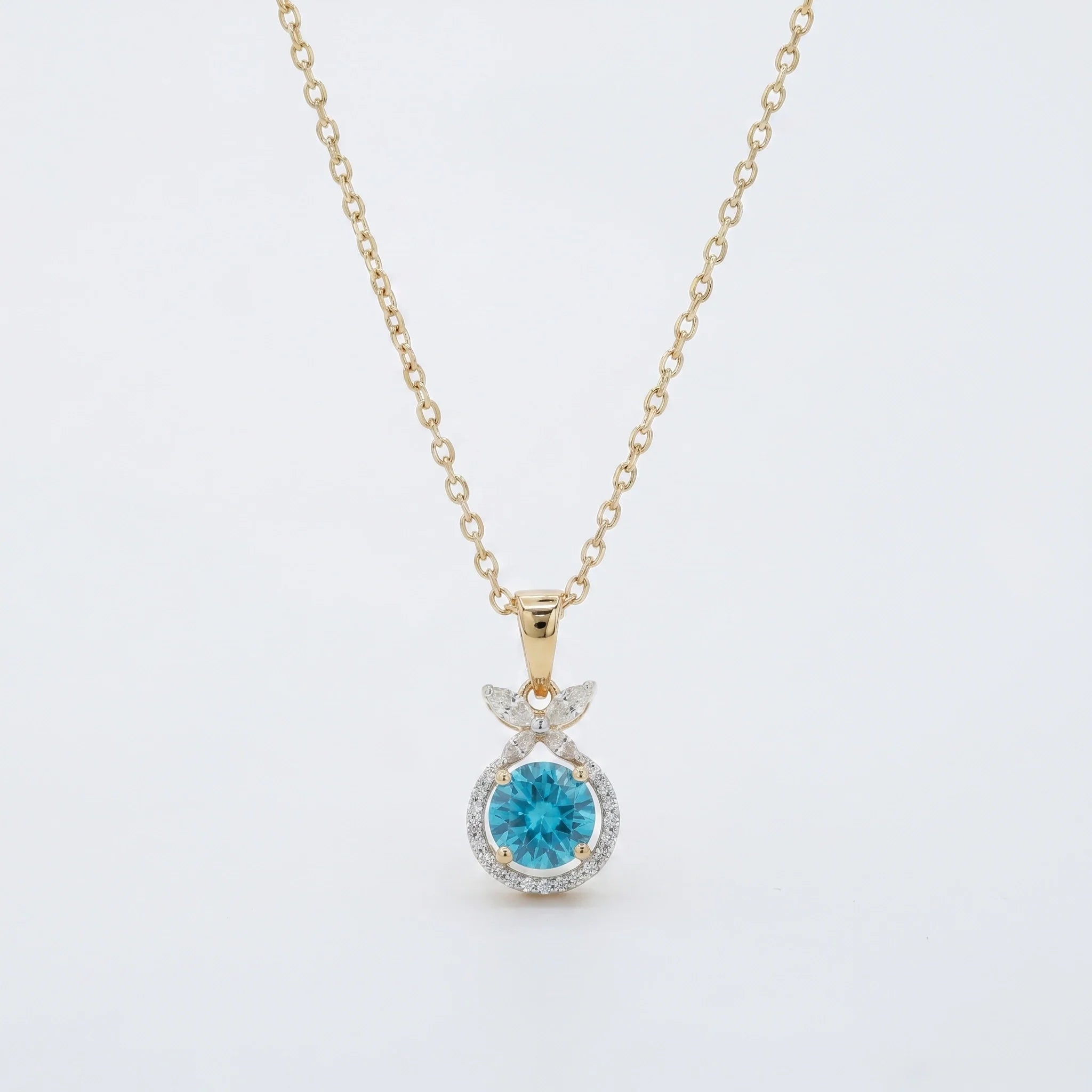 Gold Azure Bloom Pendant