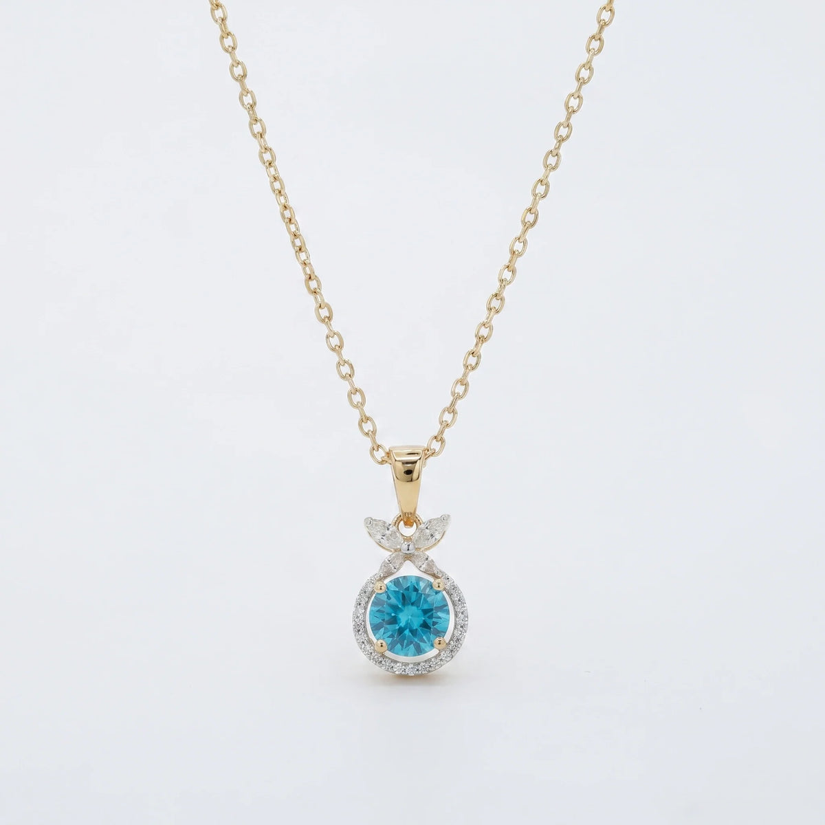 Gold Azure Bloom Pendant