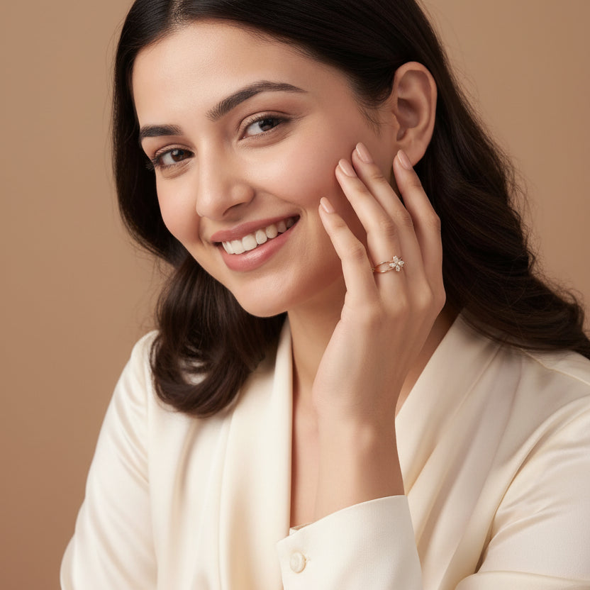 Four-Petal Bloom Ring