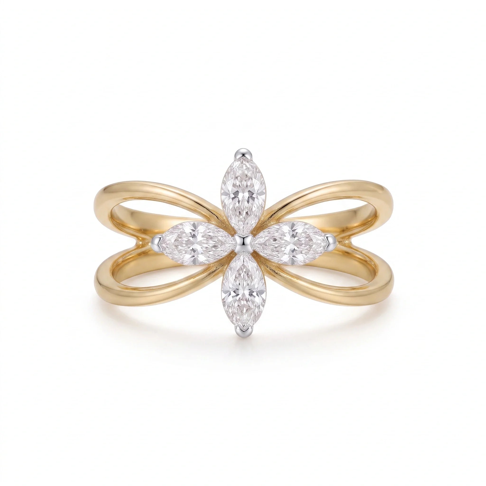 Four-Petal Bloom Ring