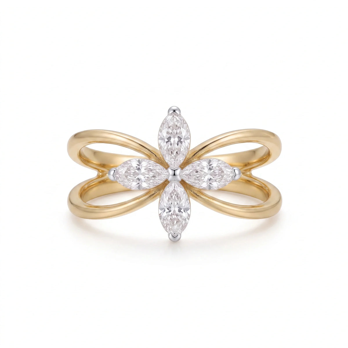 Four-Petal Bloom Ring