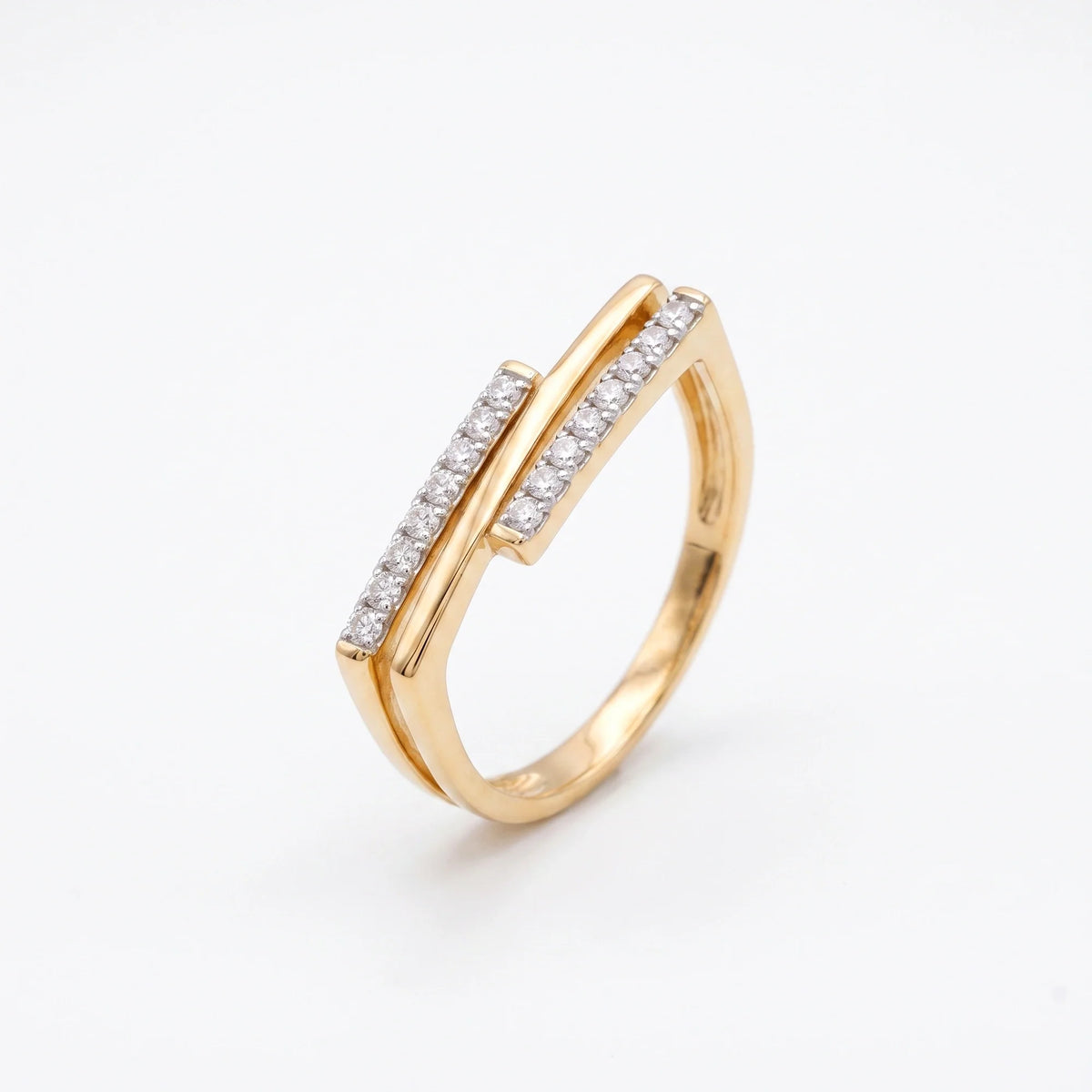 Gold Parallel Bar Ring