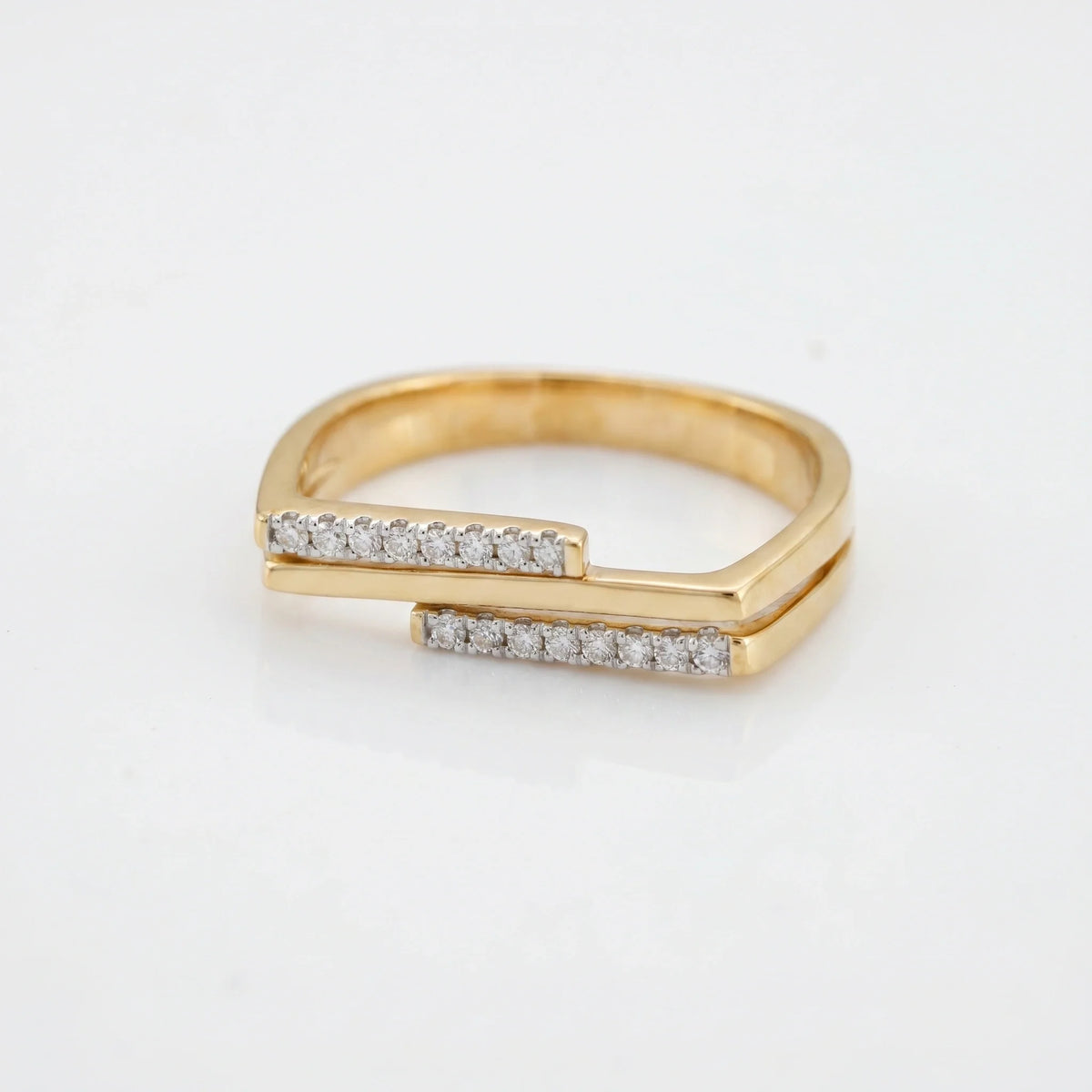 Gold Parallel Bar Ring