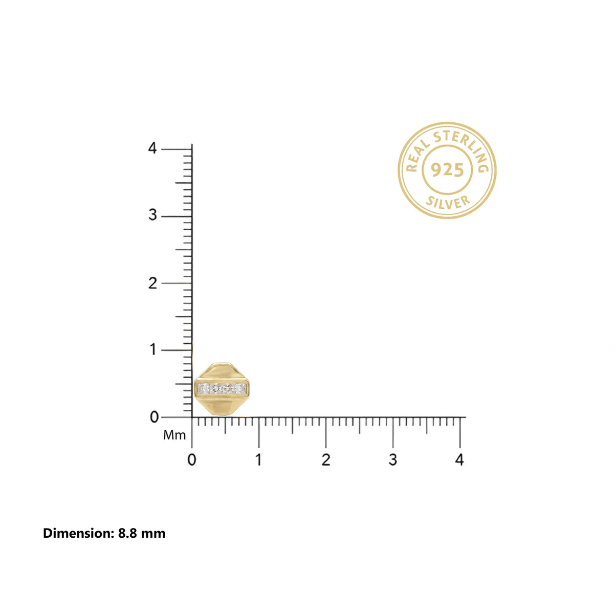 Gold Horizon Bar Stud Earrings