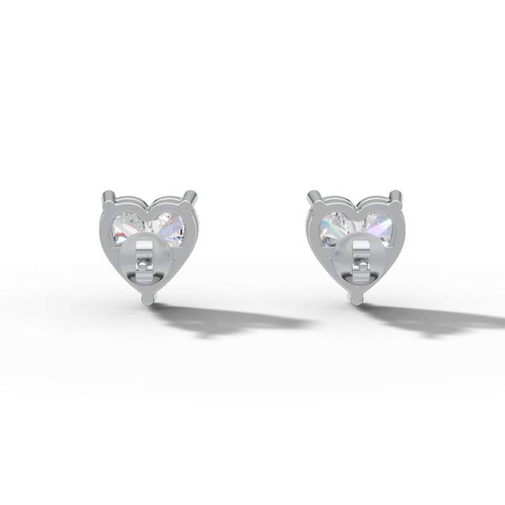 Heart Solitaire Studs
